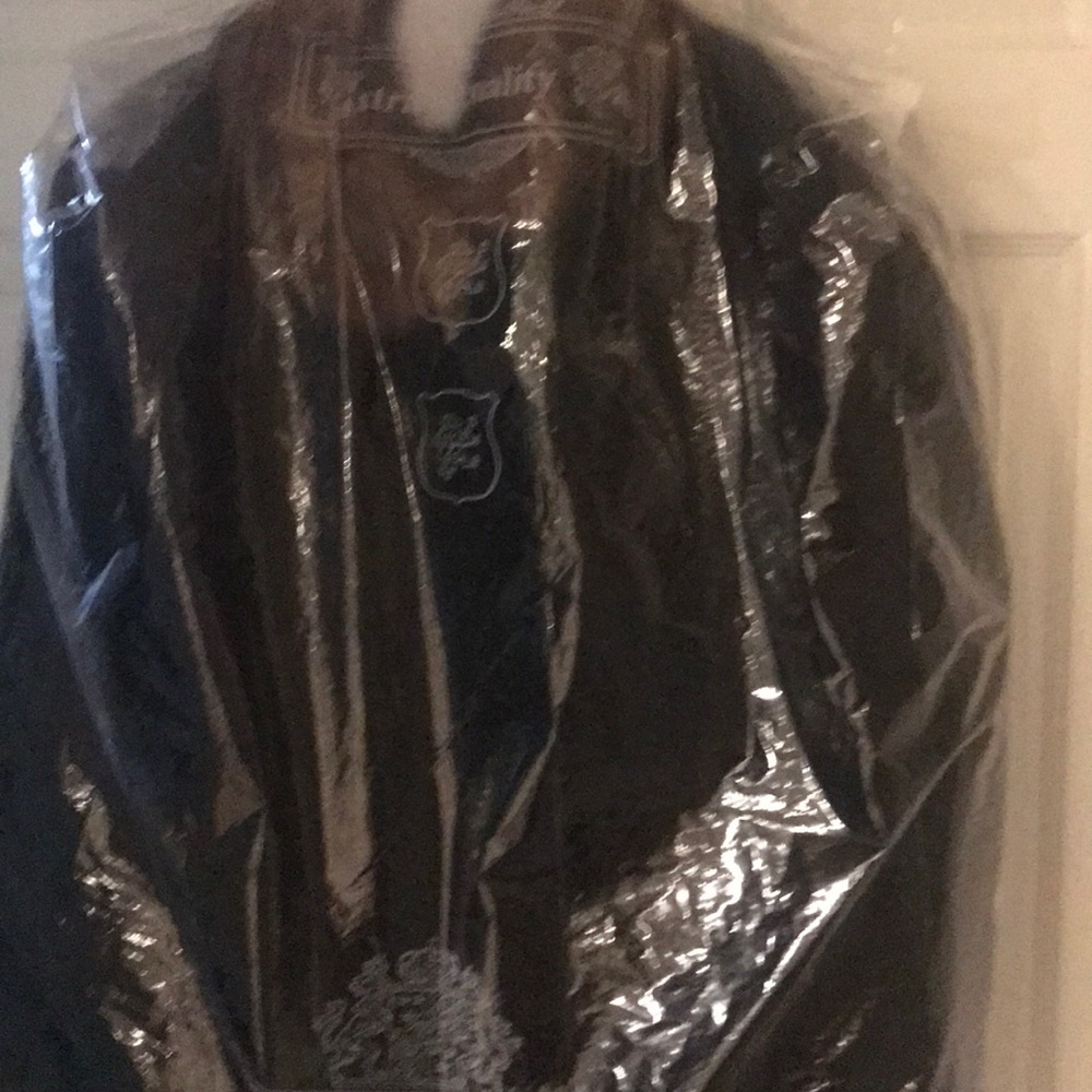 SAKOWITZ FURS BLACK SHRD MINK W/ SABLE COLLAR/CUFF